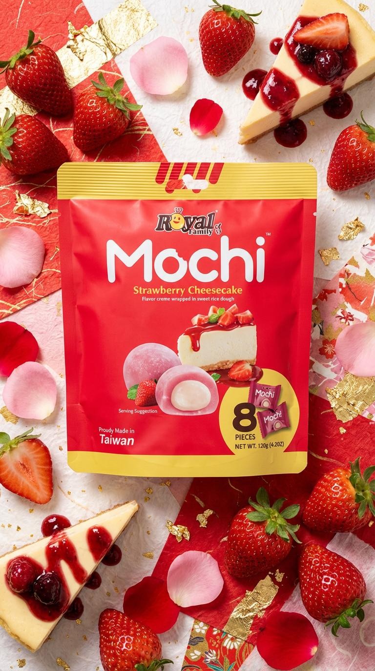 Mochi Cheesecake Fraise – Royal Family - 120g