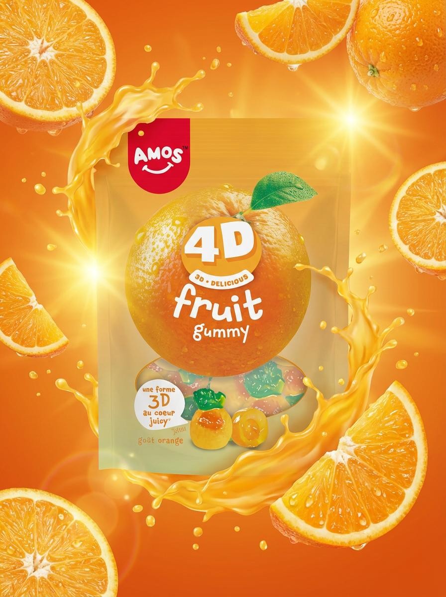 4D Gummy Orange Amos - 120g