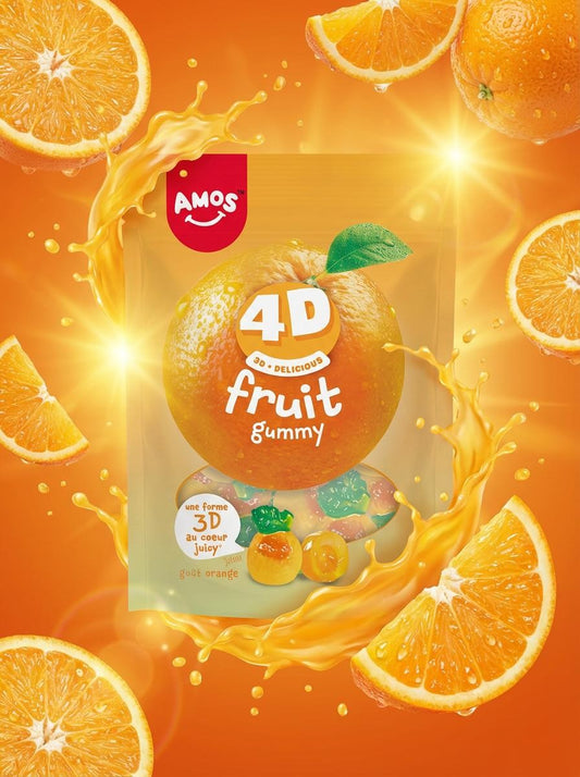 4D Gummy Orange Amos - 120g