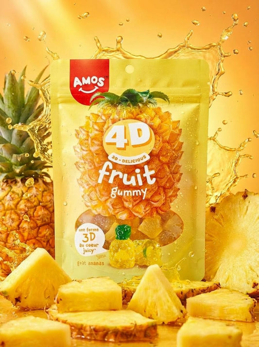 4D Gummy Ananas Amos - 120g