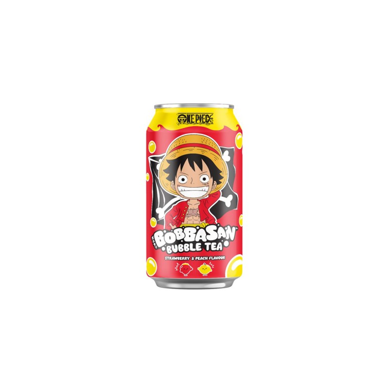 Bubble Tea Fraise & Pêche – Luffy - 320ml