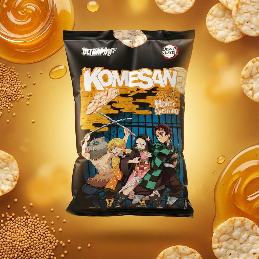 Komesan Chips de riz Miel & Moutarde Ultrapop – Demon Slayer – 60g