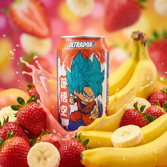 Soda Fraise Banane Ultrapop Goku – 33 cl