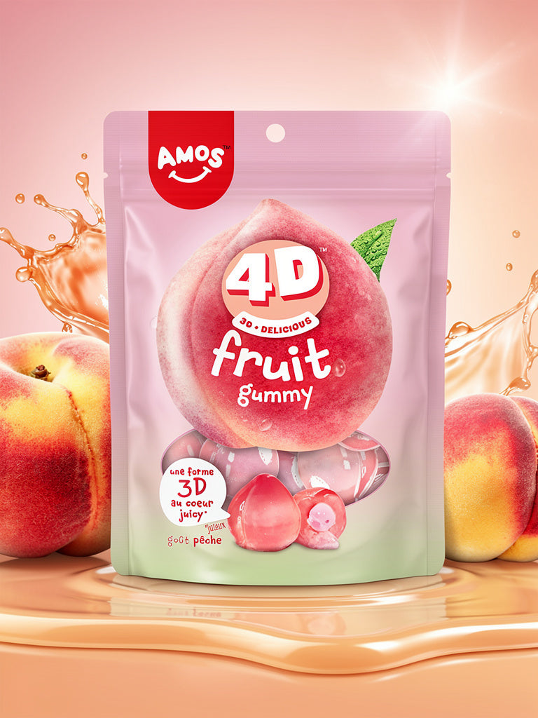 4D Gummy Pêche Amos - 120g